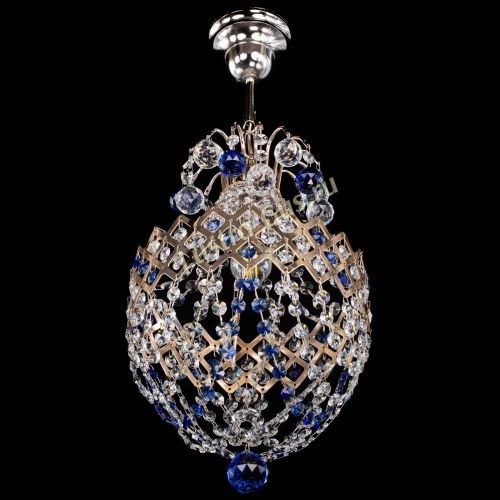 Люстра Корона №6 синяя в Симферополе Гусь Хрустальный