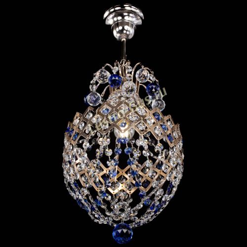 Люстра Корона №6 синяя в Симферополе Гусь Хрустальный
