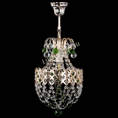 Люстра Корона №6 зеленая в Симферополе Гусь Хрустальный