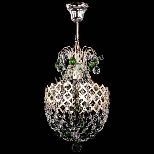 Люстра Корона №6 зеленая в Симферополе Гусь Хрустальный