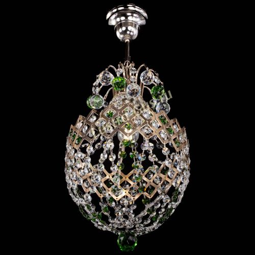 Люстра Корона №6 зеленая в Симферополе Гусь Хрустальный