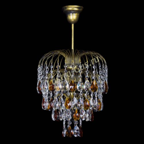 Люстра Лора №3 под бронзу чайная в Симферополе Гусь Хрустальный