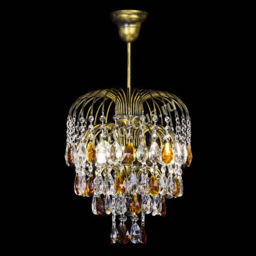 Люстра Лора №3 под бронзу чайная в Симферополе Гусь Хрустальный