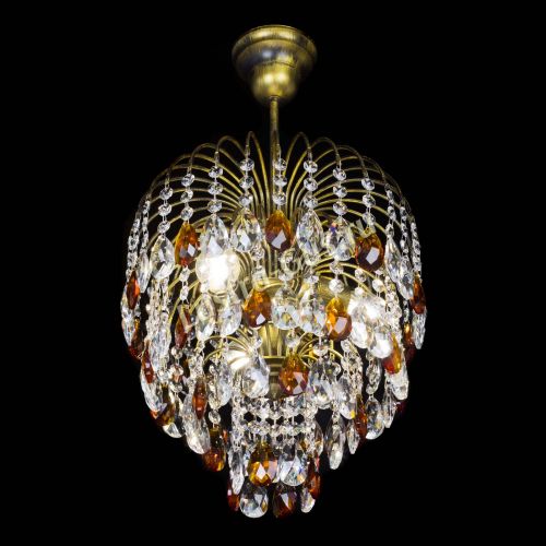 Люстра Лора №3 под бронзу чайная в Симферополе Гусь Хрустальный