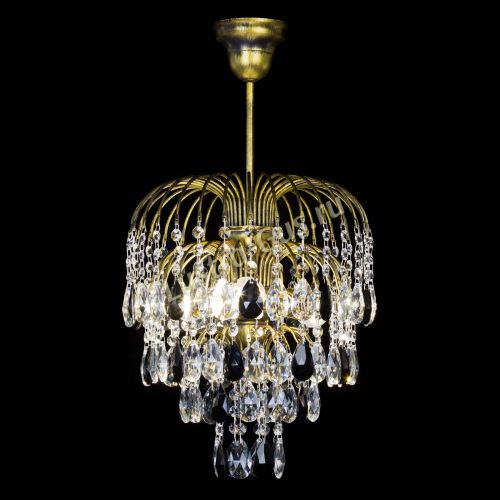 Люстра Лора №3 под бронзу черная в Симферополе Гусь Хрустальный