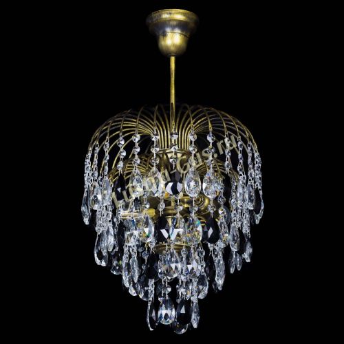 Люстра Лора №3 под бронзу черная в Симферополе Гусь Хрустальный