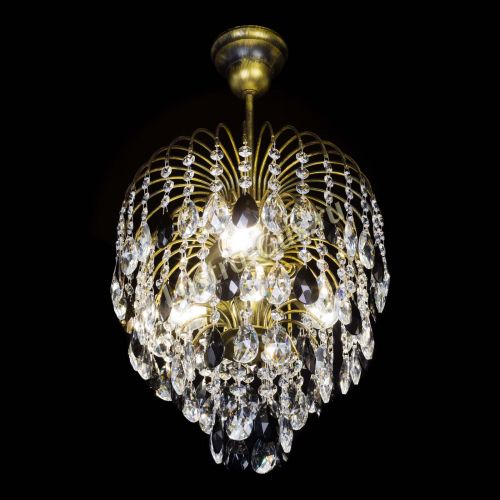 Люстра Лора №3 под бронзу черная в Симферополе Гусь Хрустальный