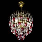 Люстра Лора №3 под бронзу красная в Симферополе