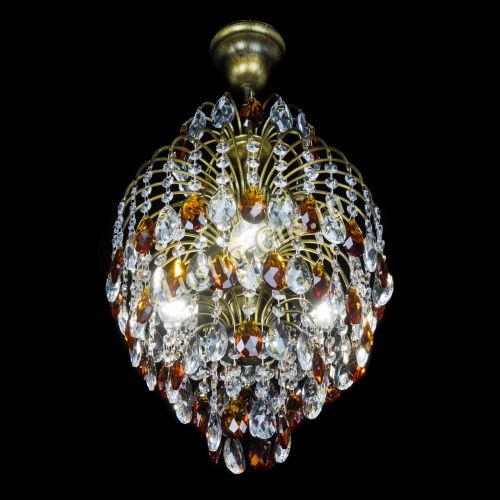 Люстра Лора №3 журавлик Чайная под бронзу в Симферополе Гусь Хрустальный