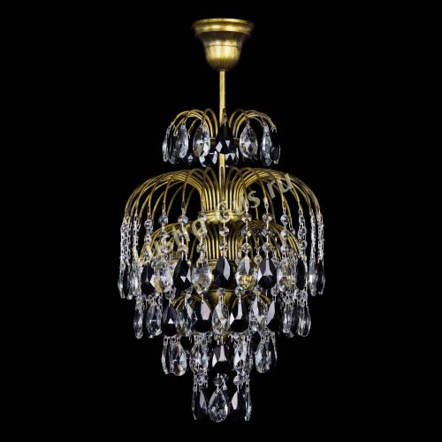 Люстра Лора №3 журавлик Черная под бронзу в Симферополе Гусь Хрустальный