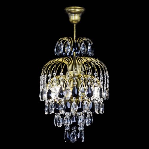 Люстра Лора №3 журавлик Черная под бронзу в Симферополе Гусь Хрустальный