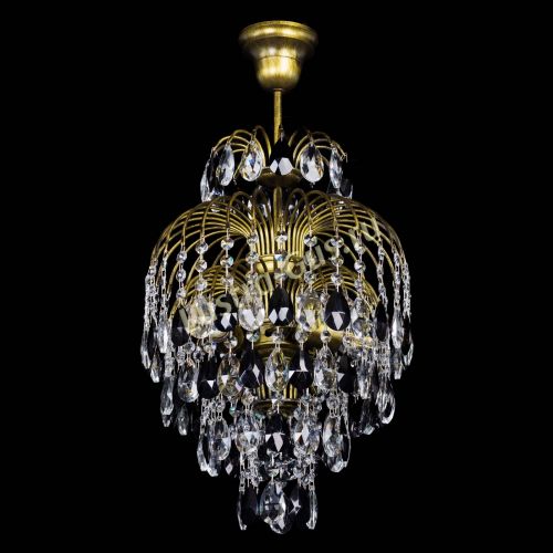 Люстра Лора №3 журавлик Черная под бронзу в Симферополе Гусь Хрустальный