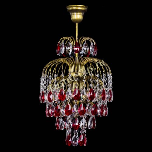 Люстра Лора №3 журавлик Красная под бронзу в Симферополе Гусь Хрустальный