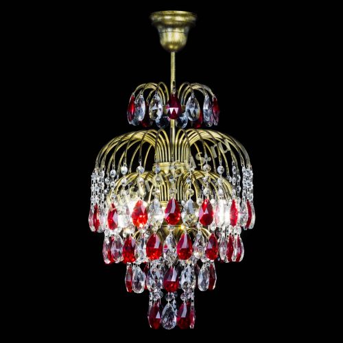 Люстра Лора №3 журавлик Красная под бронзу в Симферополе Гусь Хрустальный