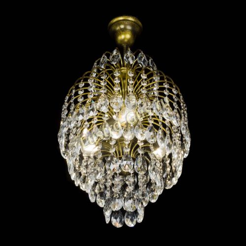 Люстра Лора №3 журавлик под бронзу в Симферополе Гусь Хрустальный