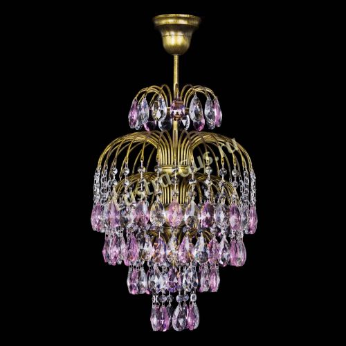 Люстра Лора №3 журавлик Розовая под бронзу в Симферополе Гусь Хрустальный