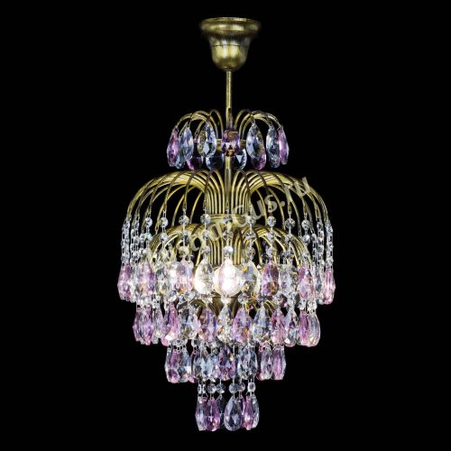 Люстра Лора №3 журавлик Розовая под бронзу в Симферополе Гусь Хрустальный