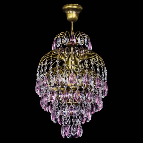 Люстра Лора №3 журавлик Розовая под бронзу в Симферополе Гусь Хрустальный