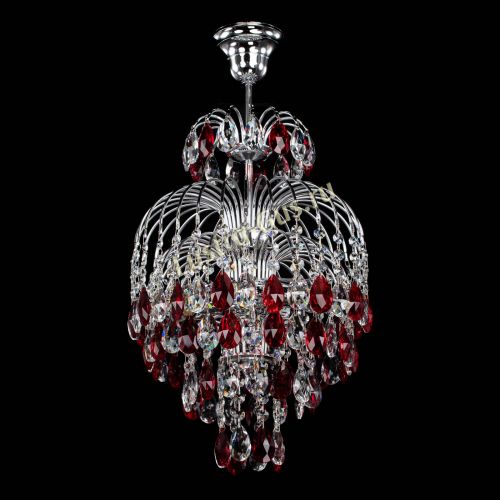Люстра Лора №3 журавлик красная в Симферополе Гусь Хрустальный