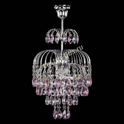 Люстра Лора №3 журавлик розовая в Симферополе Гусь Хрустальный