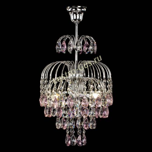 Люстра Лора №3 журавлик розовая в Симферополе Гусь Хрустальный