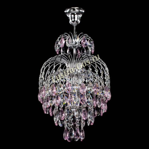 Люстра Лора №3 журавлик розовая в Симферополе Гусь Хрустальный