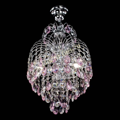 Люстра Лора №3 журавлик розовая в Симферополе Гусь Хрустальный