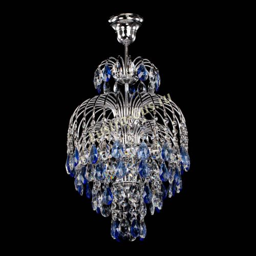 Люстра Лора №3 журавлик синяя в Симферополе Гусь Хрустальный