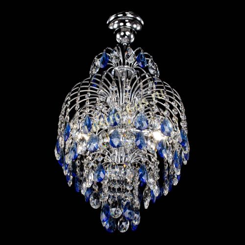 Люстра Лора №3 журавлик синяя в Симферополе Гусь Хрустальный