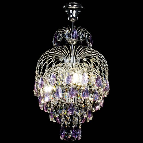 Люстра Лора №3 журавлик сиреневая в Симферополе Гусь Хрустальный