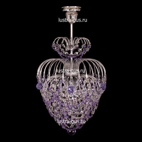 Люстра Лора оптикон сиреневая в Симферополе Гусь Хрустальный