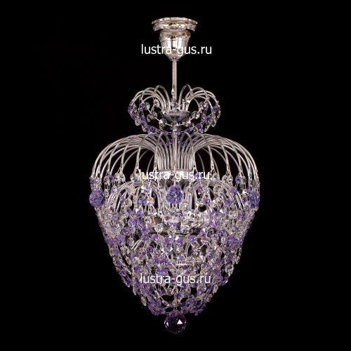 Люстра Лора оптикон сиреневая в Симферополе Гусь Хрустальный