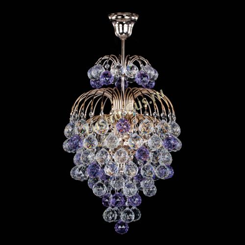 Люстра Лора Шар 40 фиолетовая в Симферополе Гусь Хрустальный