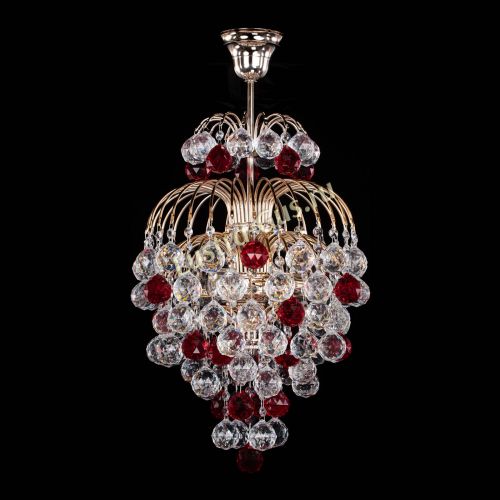 Люстра Лора Шар 40 красная в Симферополе Гусь Хрустальный