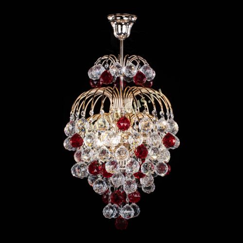 Люстра Лора Шар 40 красная в Симферополе Гусь Хрустальный