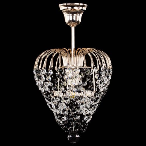 Люстра Малинка обтикон черная в Симферополе Гусь Хрустальный