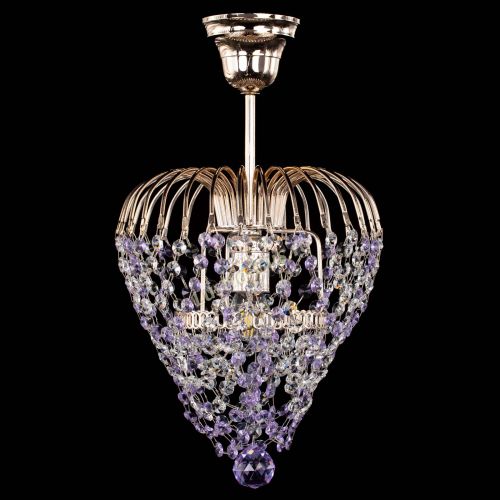 Люстра Малинка обтикон фиолетовая в Симферополе Гусь Хрустальный