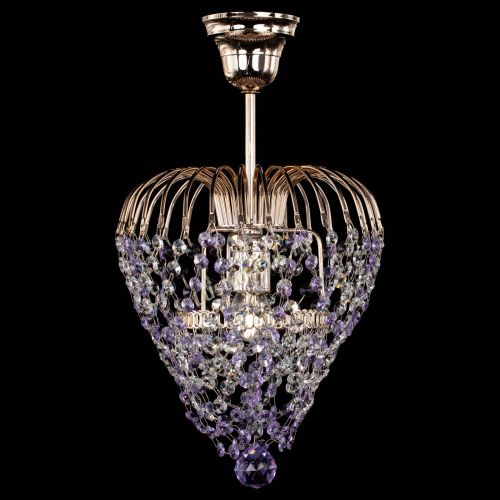 Люстра Малинка обтикон фиолетовая в Симферополе Гусь Хрустальный