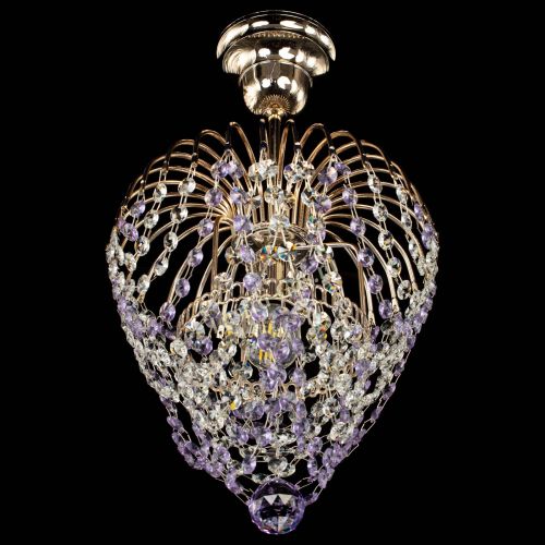 Люстра Малинка обтикон фиолетовая в Симферополе Гусь Хрустальный