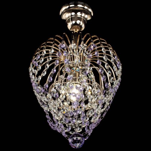 Люстра Малинка обтикон фиолетовая в Симферополе Гусь Хрустальный