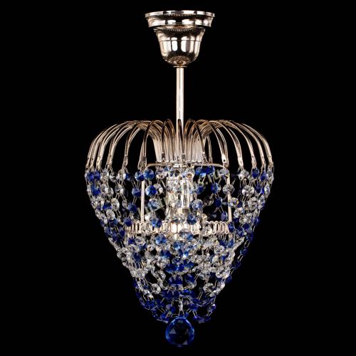 Люстра Малинка обтикон синяя в Симферополе Гусь Хрустальный