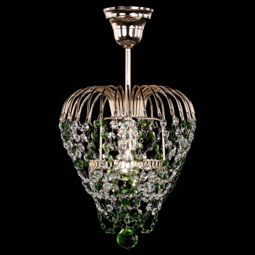 Люстра Малинка обтикон зеленая в Симферополе Гусь Хрустальный