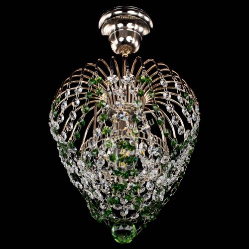 Люстра Малинка обтикон зеленая в Симферополе Гусь Хрустальный