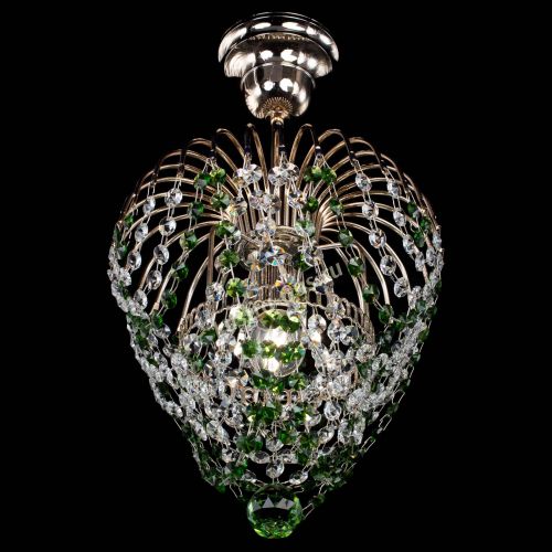 Люстра Малинка обтикон зеленая в Симферополе Гусь Хрустальный