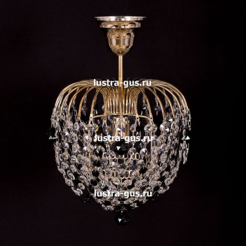 Люстра Малинка шар черная в Симферополе Гусь Хрустальный