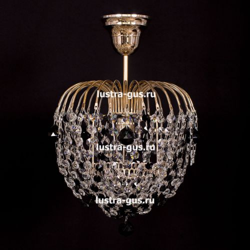 Люстра Малинка шар черная в Симферополе Гусь Хрустальный