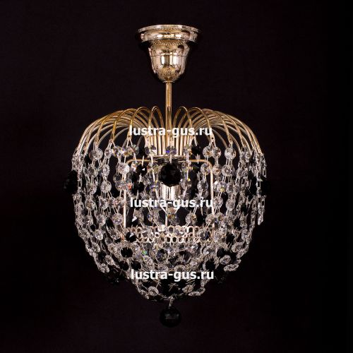 Люстра Малинка шар черная в Симферополе Гусь Хрустальный