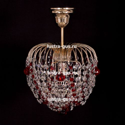 Люстра Малинка шар красная в Симферополе Гусь Хрустальный