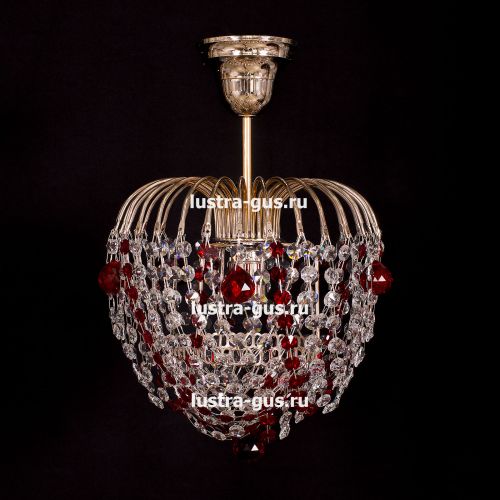 Люстра Малинка шар красная в Симферополе Гусь Хрустальный