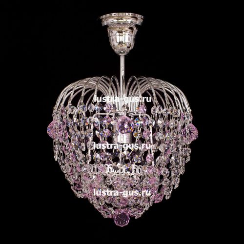 Люстра Малинка шар розовая в Симферополе Гусь Хрустальный